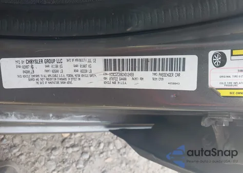 2012 Dodge Avenger Sxt from USA, damaged, VIN 1C3CDZCB9CN312459